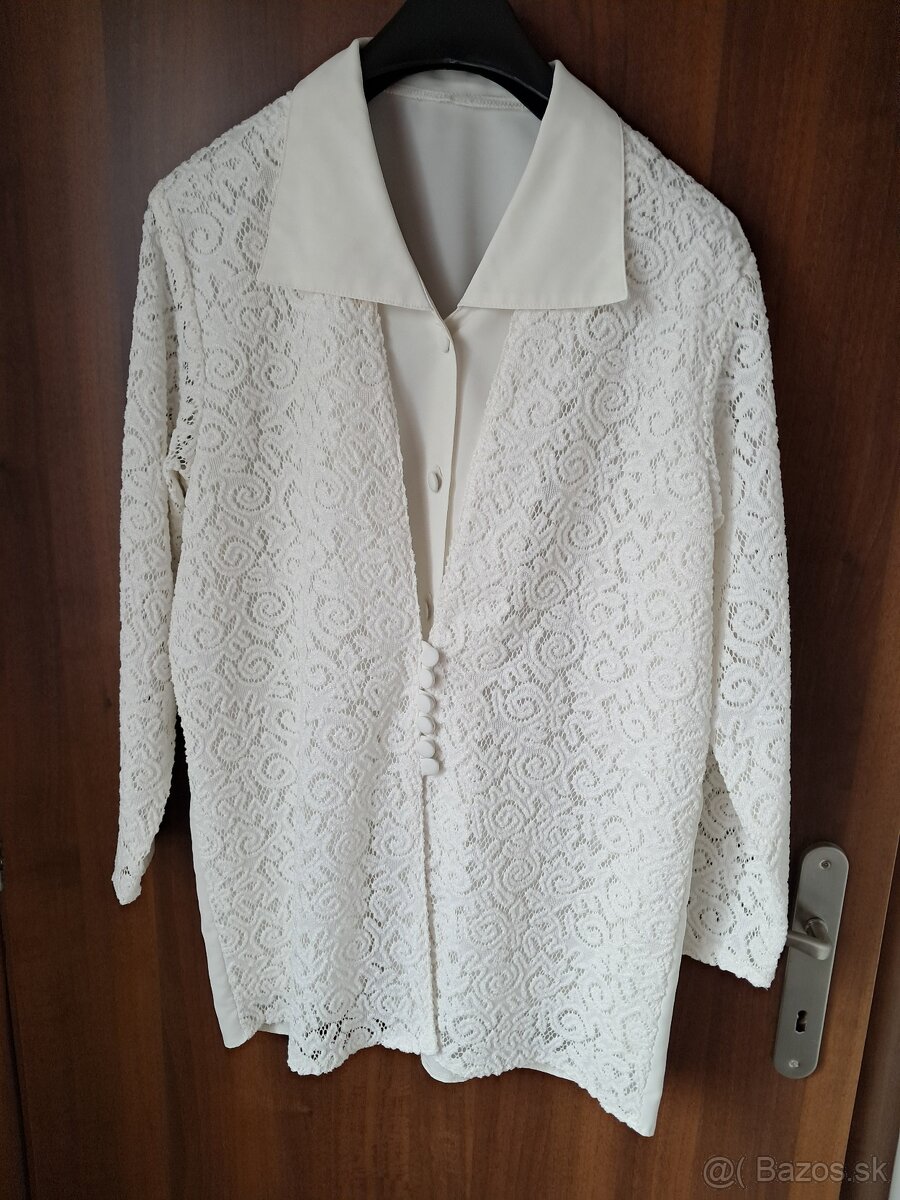 krémová elegantná blúzka