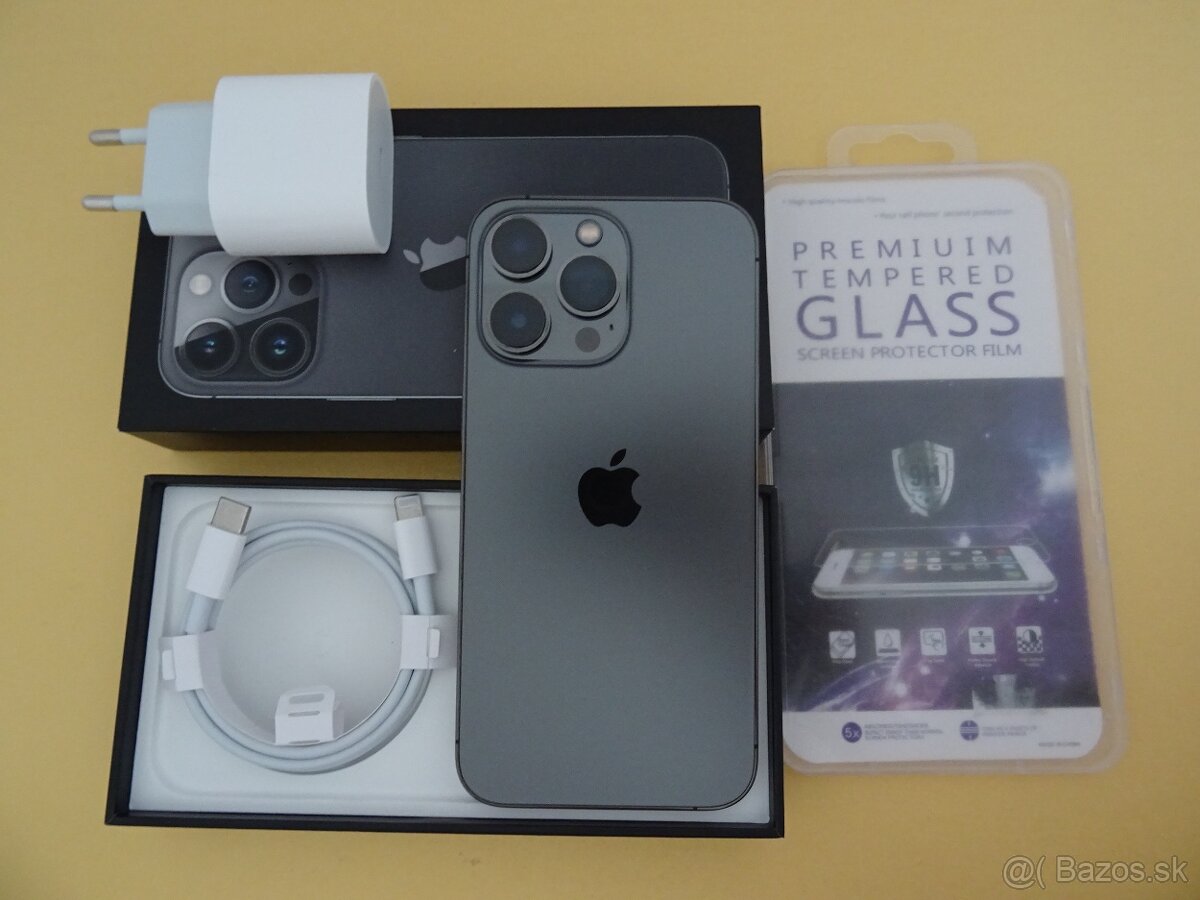 iPhone 13 PRO 128GB GRAPHITE - ZÁRUKA 1 ROK -VELM DOBRÝ STAV