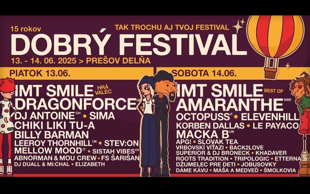 Lístky Dobrý Festival Prešov