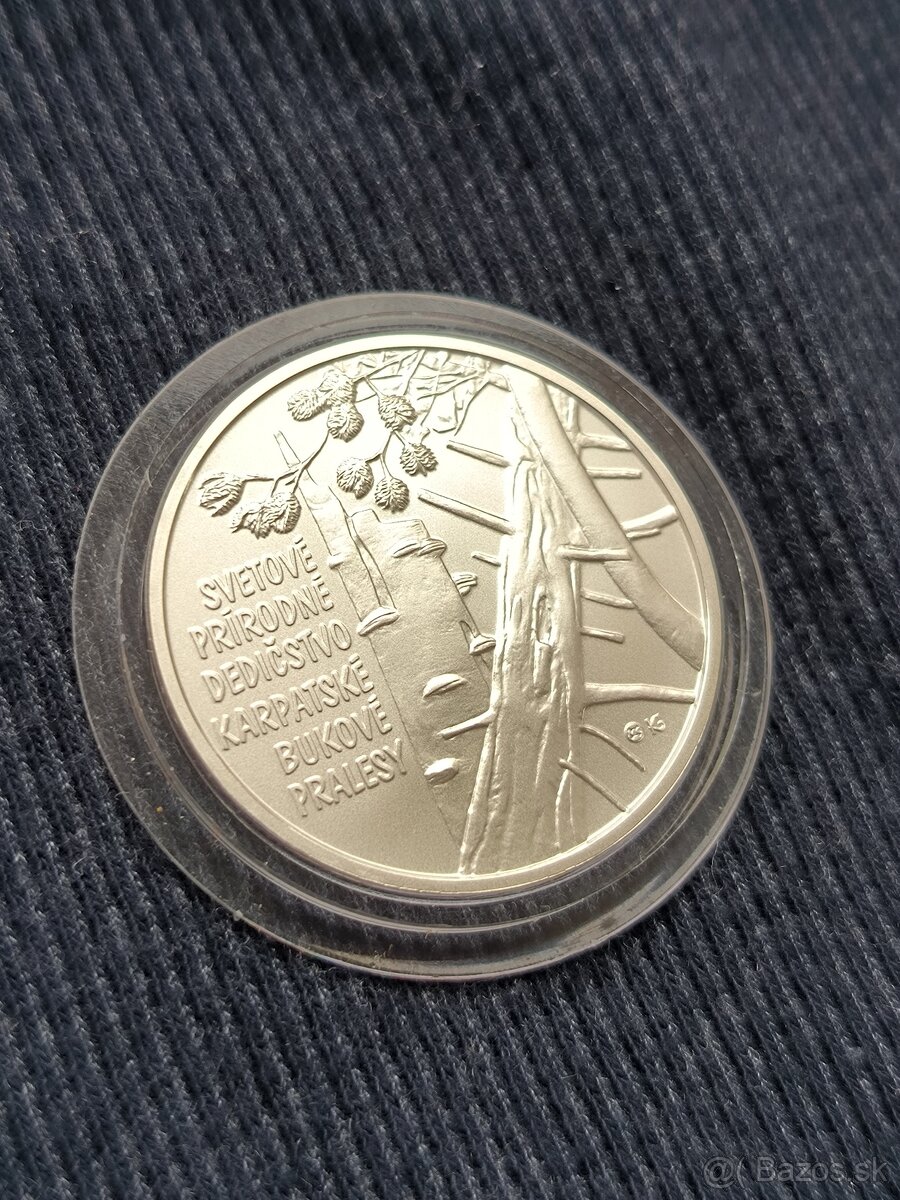 Srieborná 10 Euro 2015 - Bukové Pralesy - BK - UNESCO