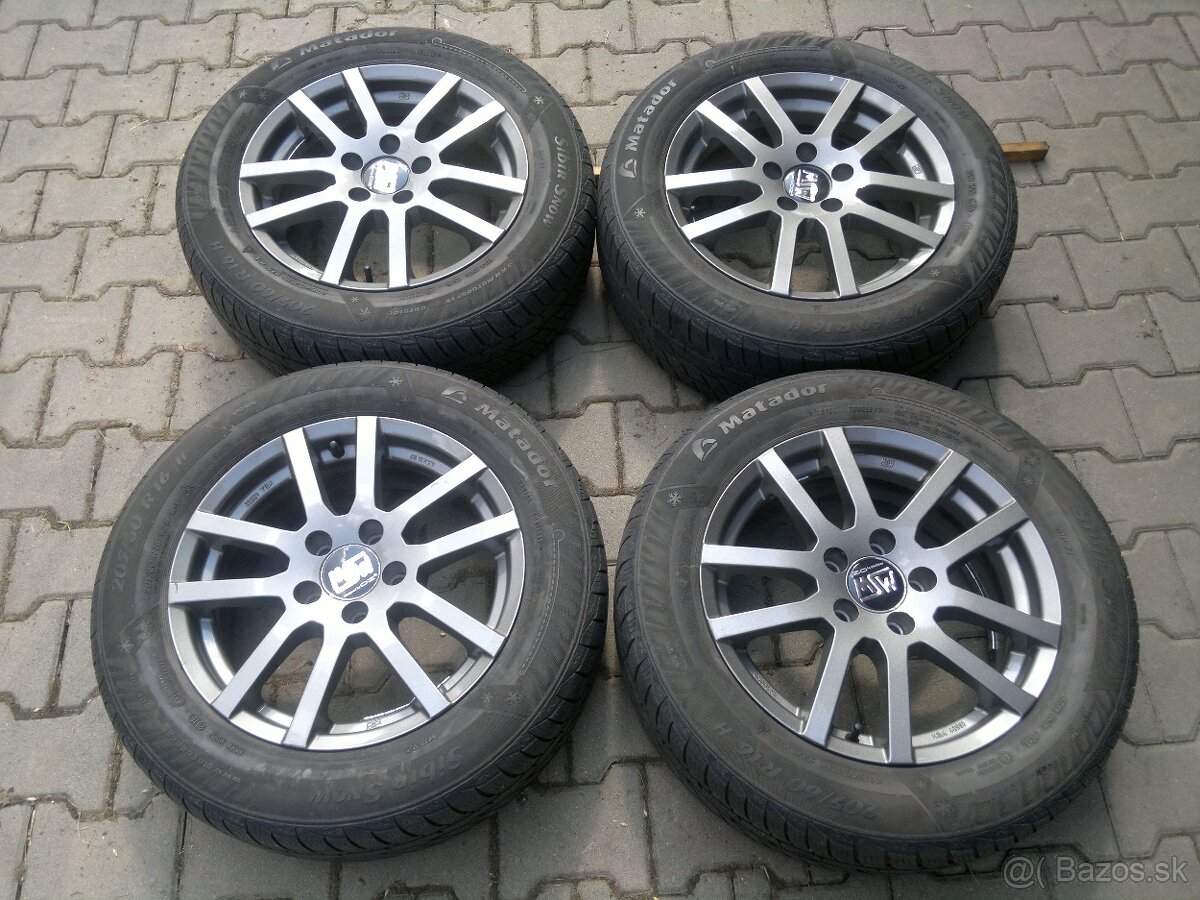 Elektrony MSW OZ SHARAN 5x112 r16, zimné pneu. 205/60 r16