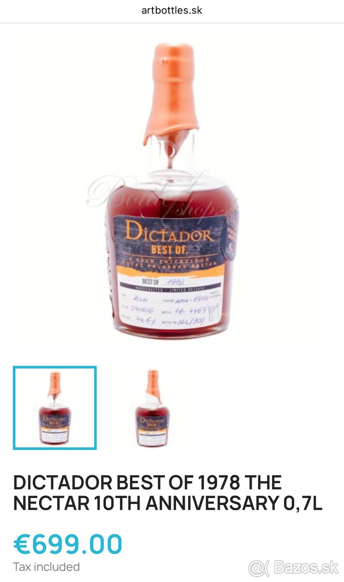 Rum Dictador Best of 1978