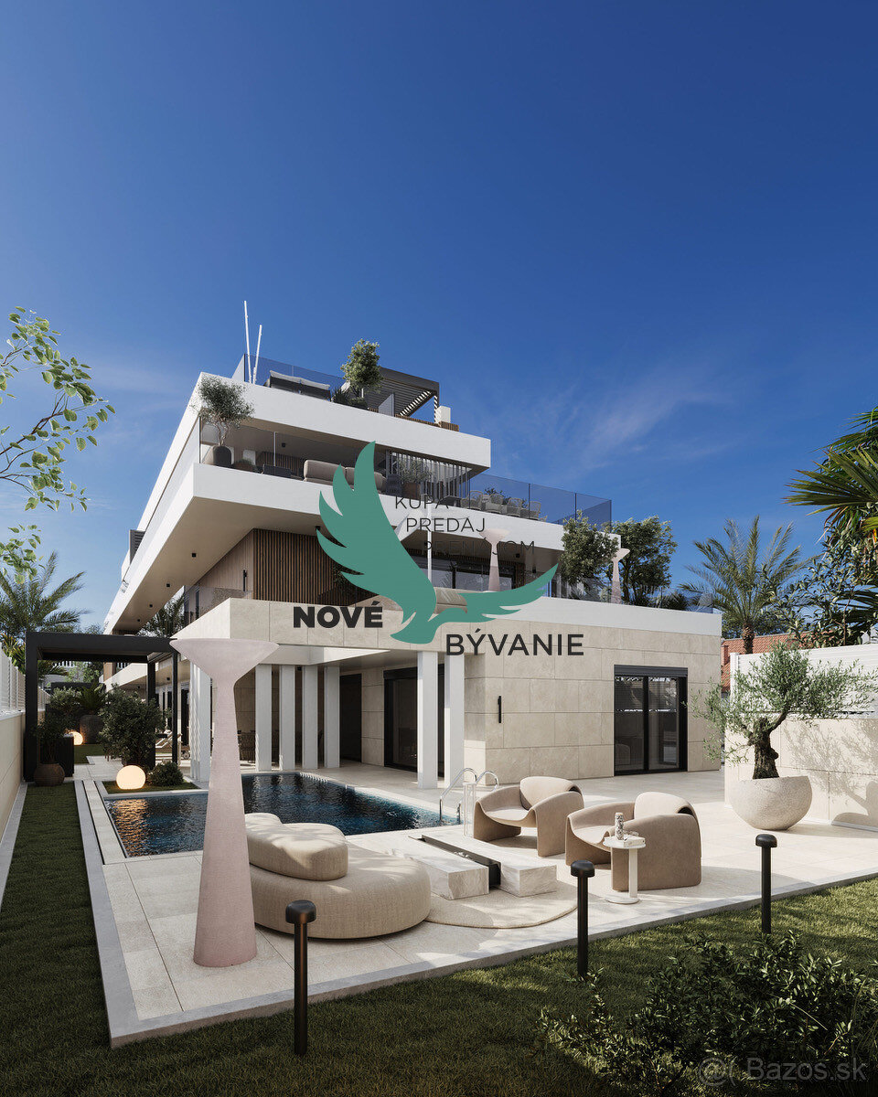 Novostavba - Luxusný Apartmán s Bazénom , 50m od mora / Zato