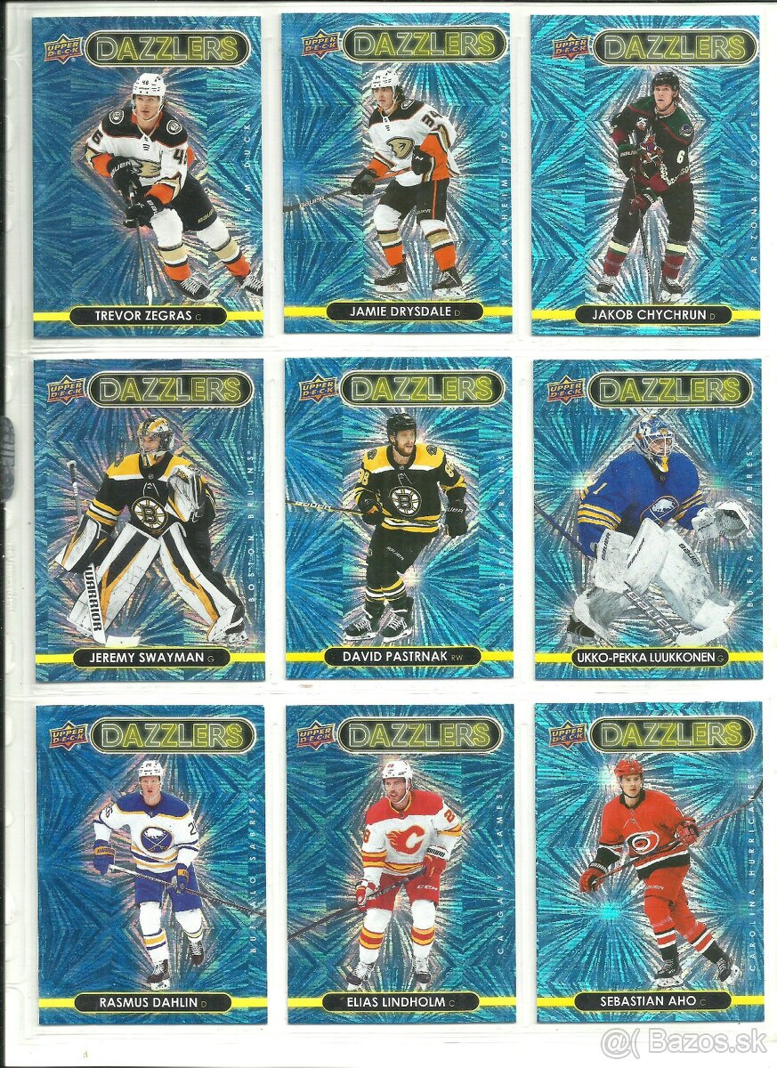 Hokejové karty Ponúkam 2021-22 Dazzlers Blue séria 1 a 2