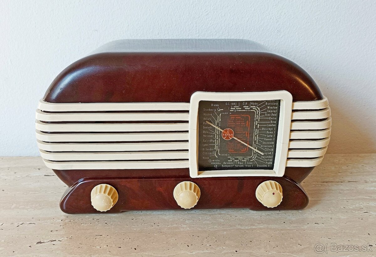 Krásné starožitné rádio Tesla Talisman 307U, top stav