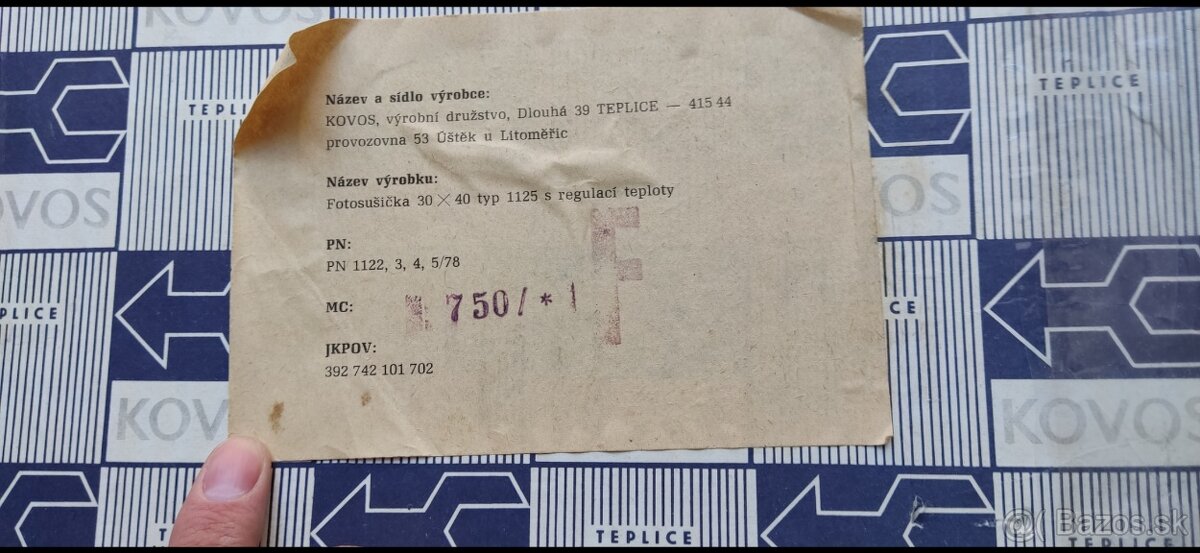 Kinofilmové fotoaparáty, fotosušička