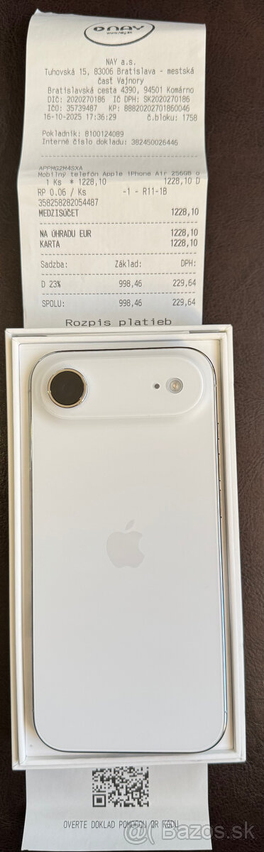 Apple iPhone 17 Air 256GB nový