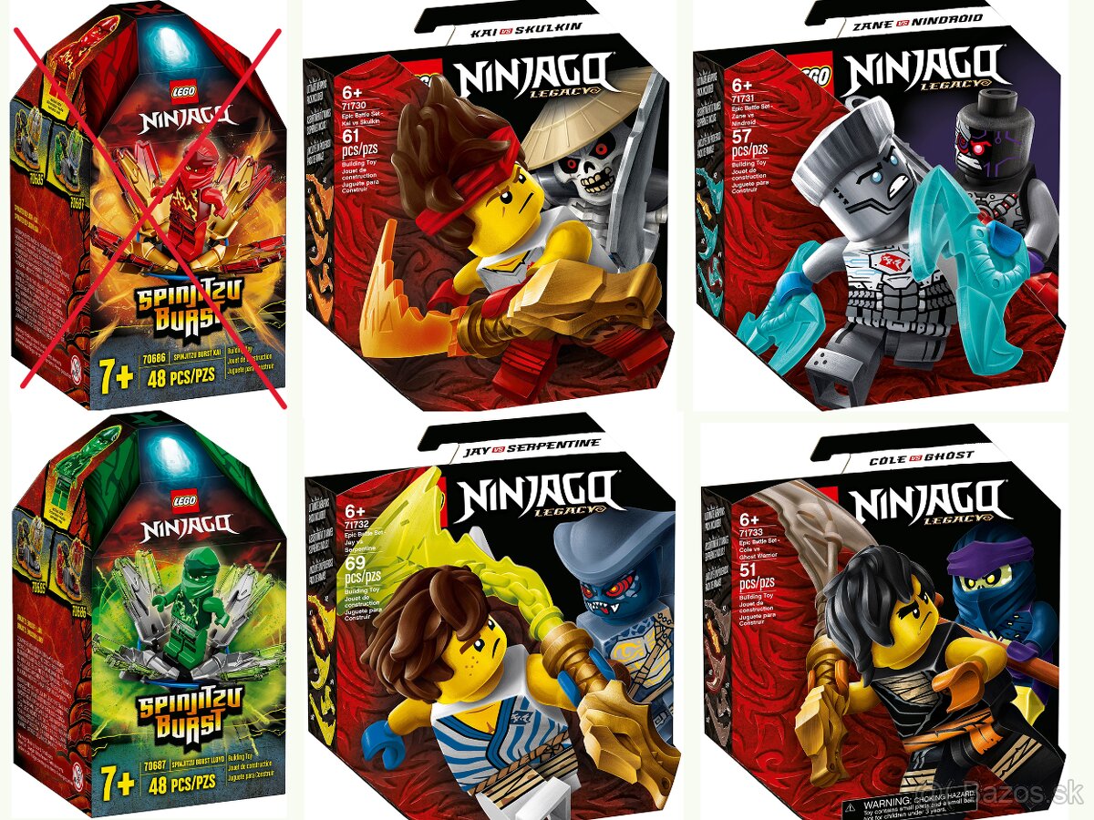 LEGO Ninjago sety - Spinnery a Verzus scény