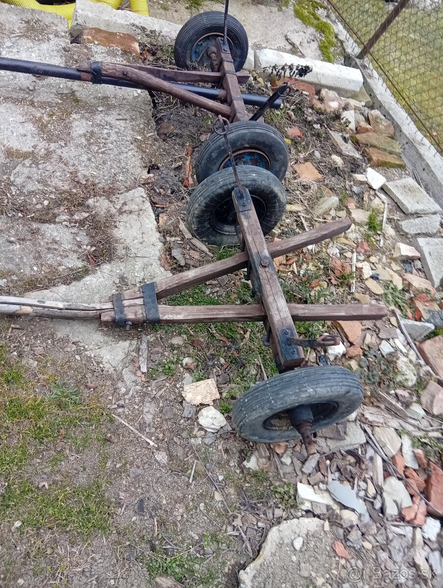 Dreveny voz, záprah