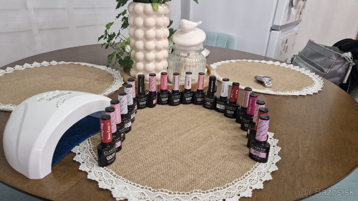 UV lampa a sada lakov Claresa