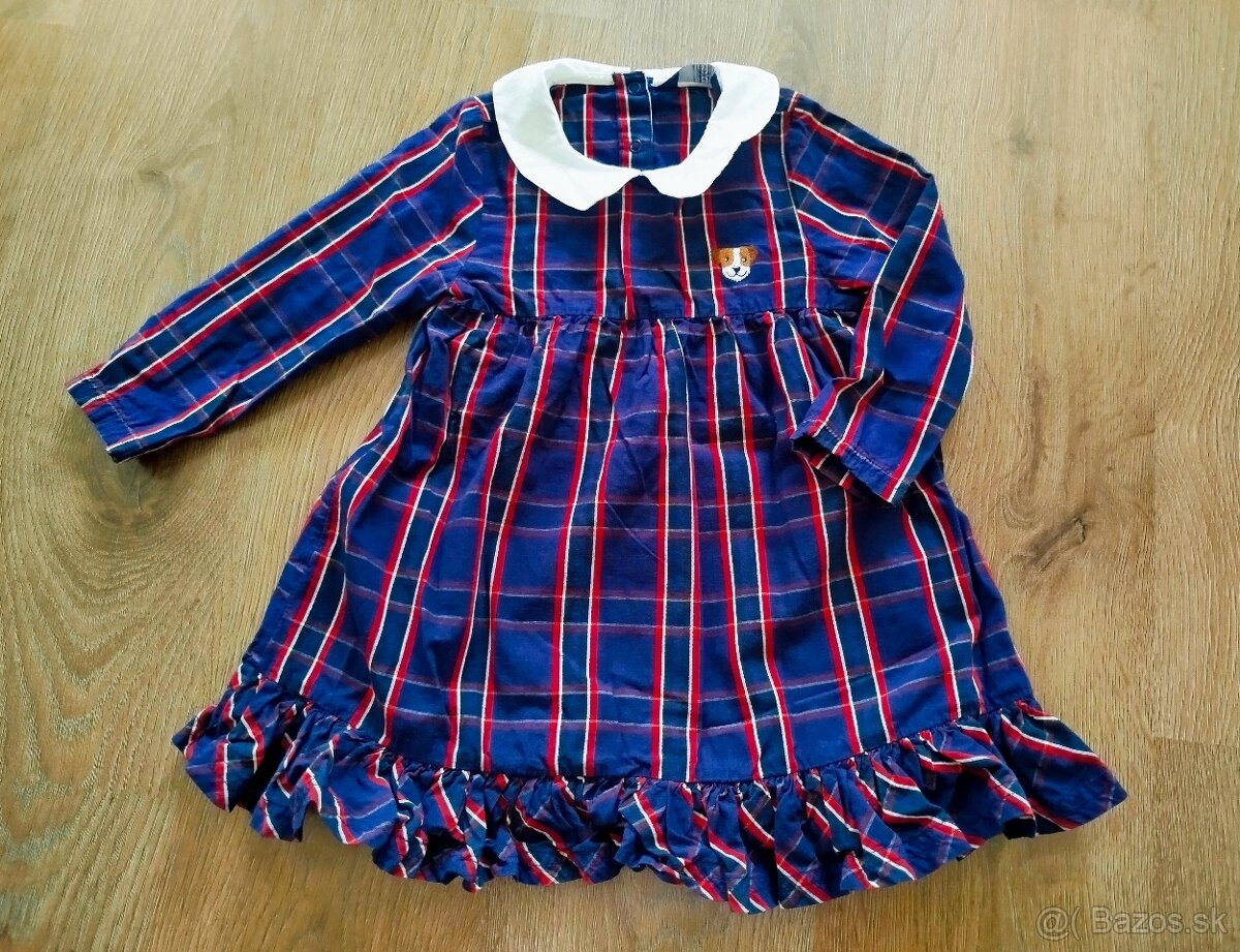Detské kvalitné tkané (sviatočné) šaty 98, 104