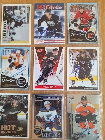 Hokejove kartičky.karty.autogramy