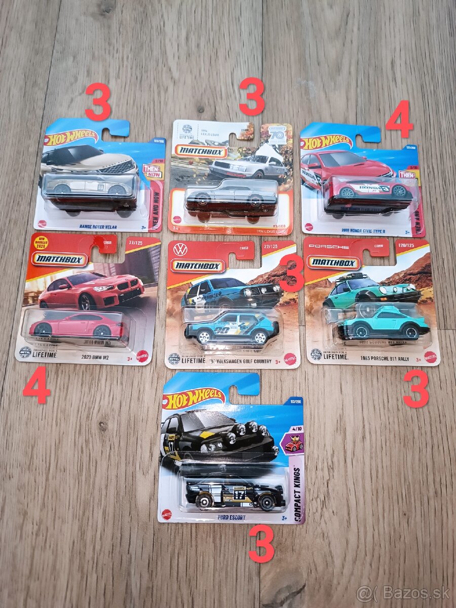 Autíčka Hotwheels mbx mix nové