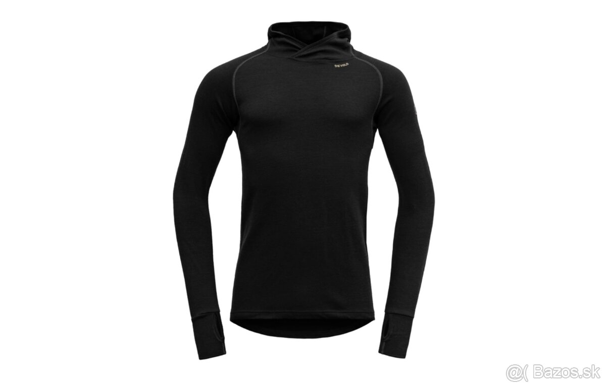 Merino mikina Devold Expedition Merino 235 Hoodie Man Black
