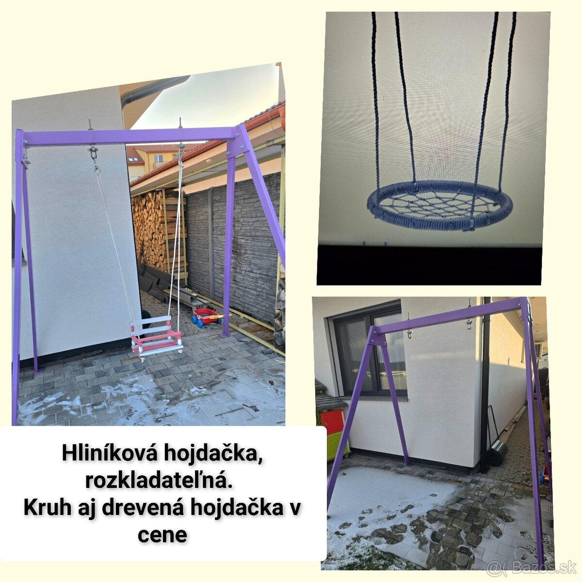 Detska hojdačka z hliníka