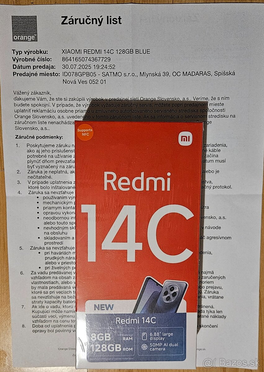 Xiaomi redmi 14 C 8GB/128GB