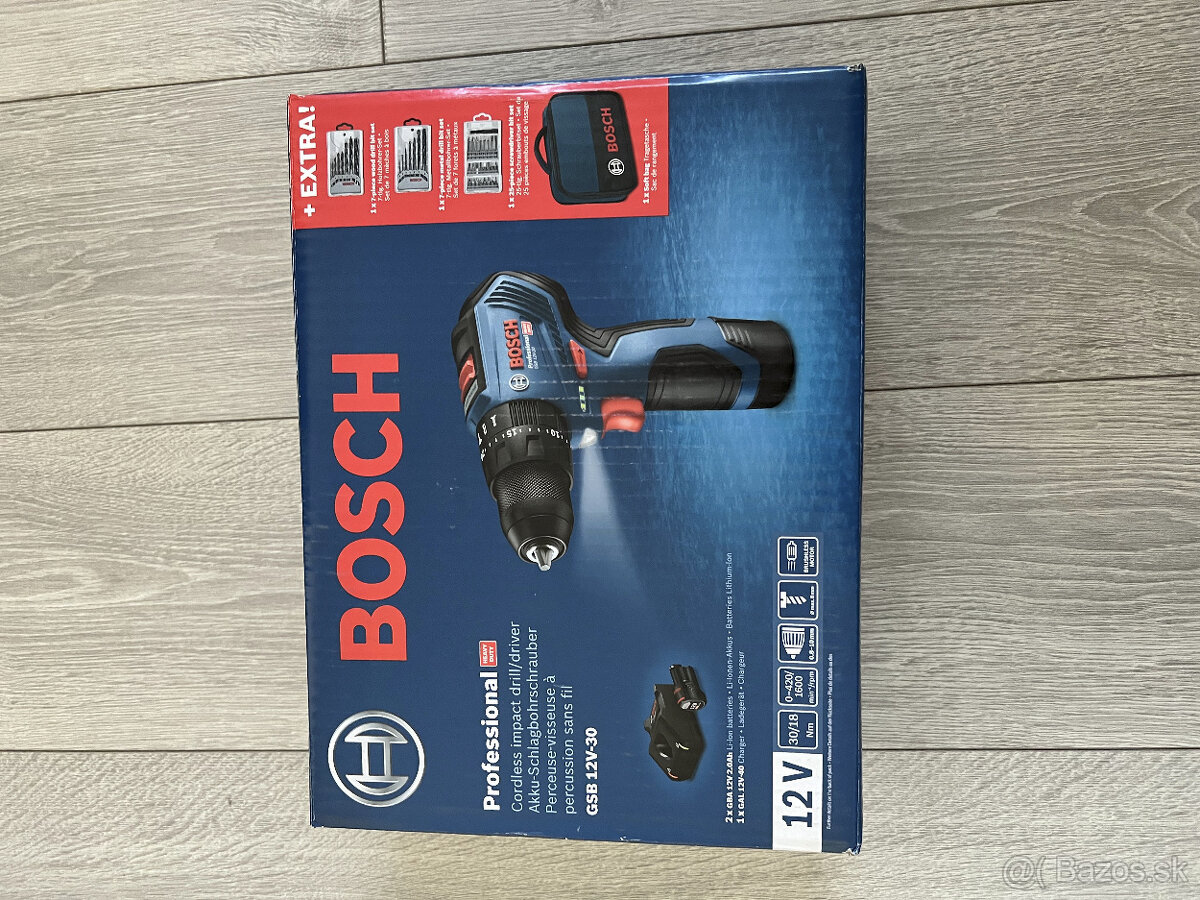 Bosch GSB 12V-30 Professional – nové, nepoužívané