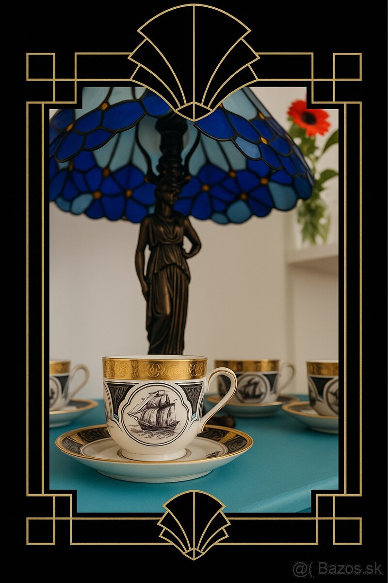 Bohemia Retro pnádherné šálky s plachetnicou ⛵️