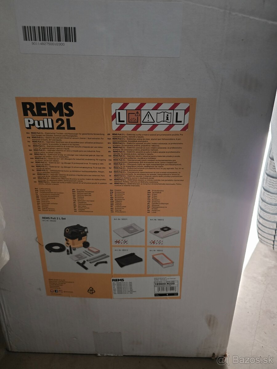 Rems priemyselný vysávač Pull 2 L set