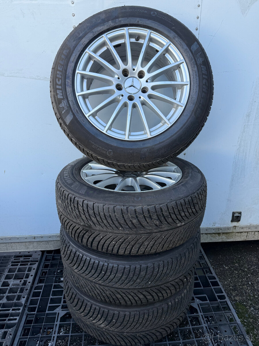 PREDÁM sadu 17" AL disky Mercedes-Benz +zimné pneu MICHELIN