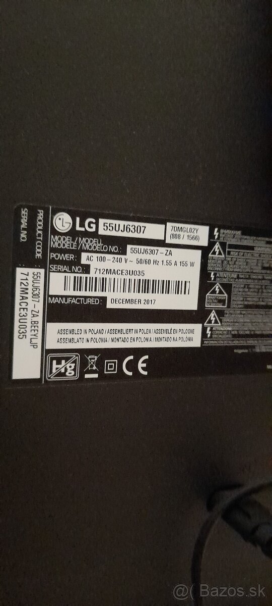 LG 139cm uhlopriečka