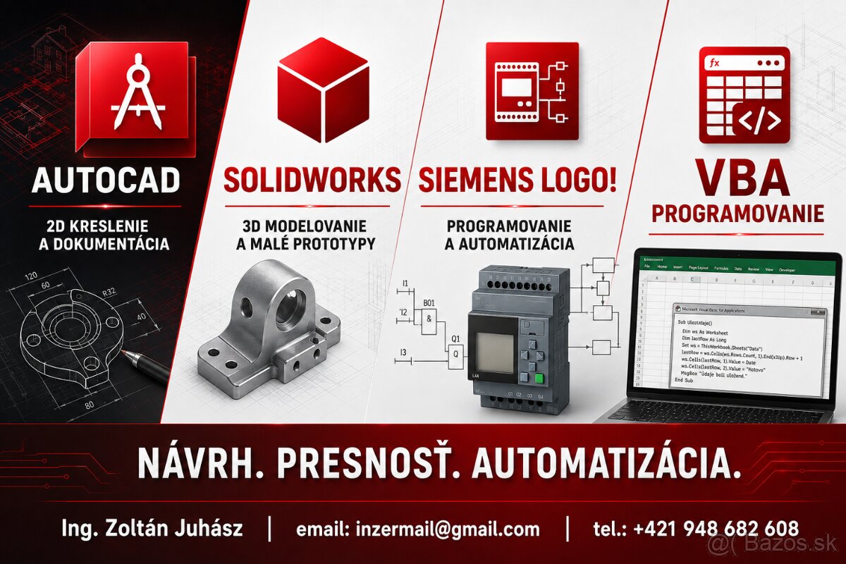 Kreslím výkresy v AutoCad a Solidworks