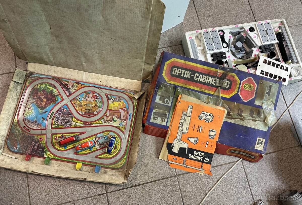 retro hry, autodraha, optic kabinet