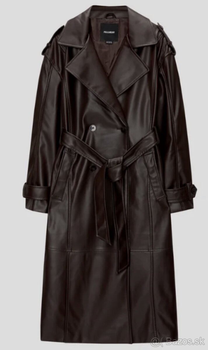 Hnedy trench coat