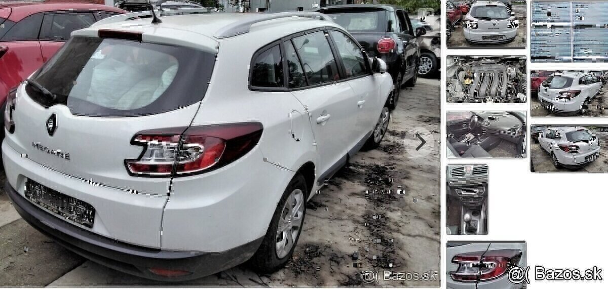 predám PIATE DVERE Renault Megane Grandtour III 1.6 2010 DVE