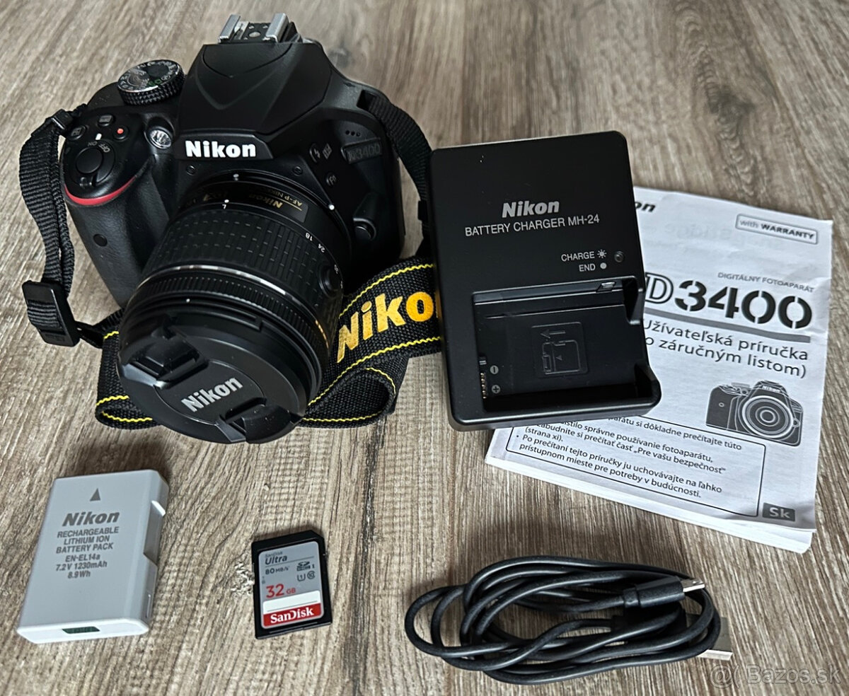 Nikon D3400 + 18–55 mm AF-P VR