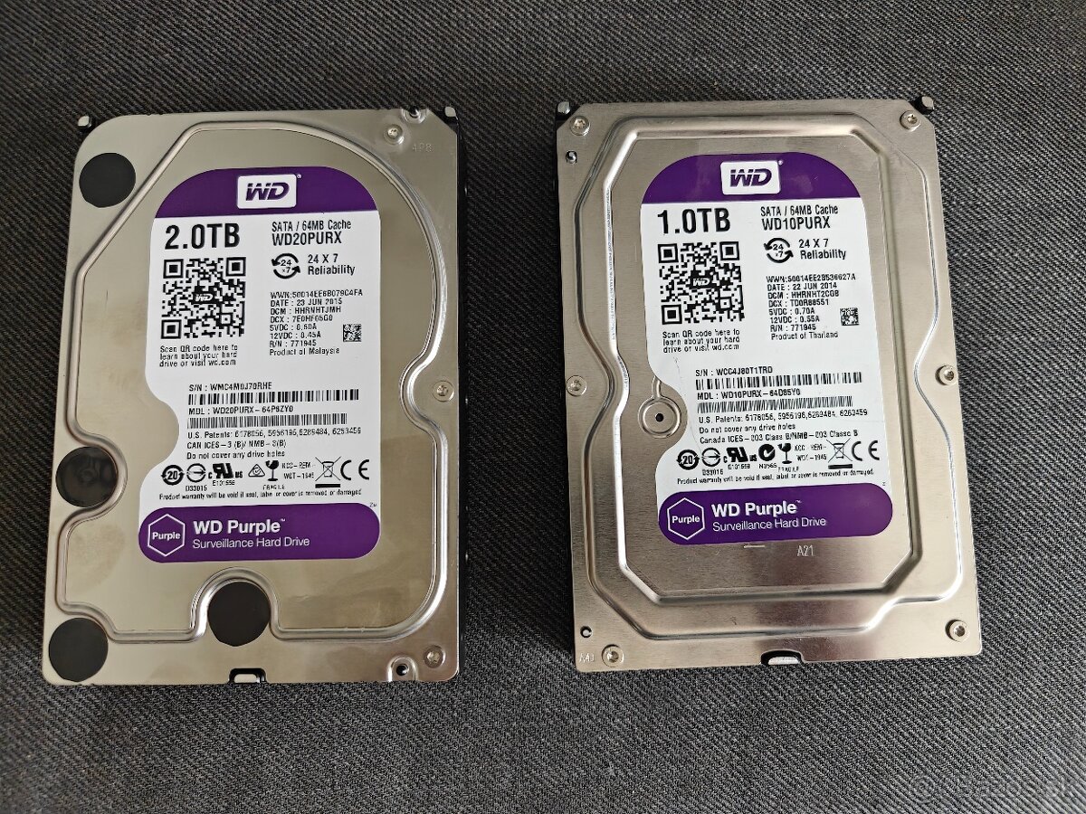 Predám HDD WD Purple/vhodné pre PC/NAS/NVR/24-7 prevádzku