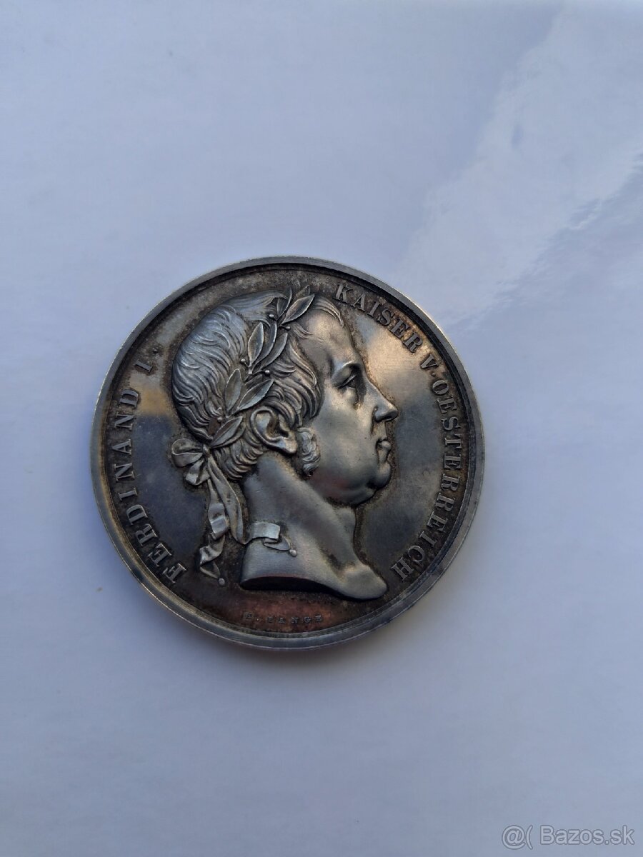 AR strieborná Medaila 1846 Vybudovanie fontány Schwanthaler