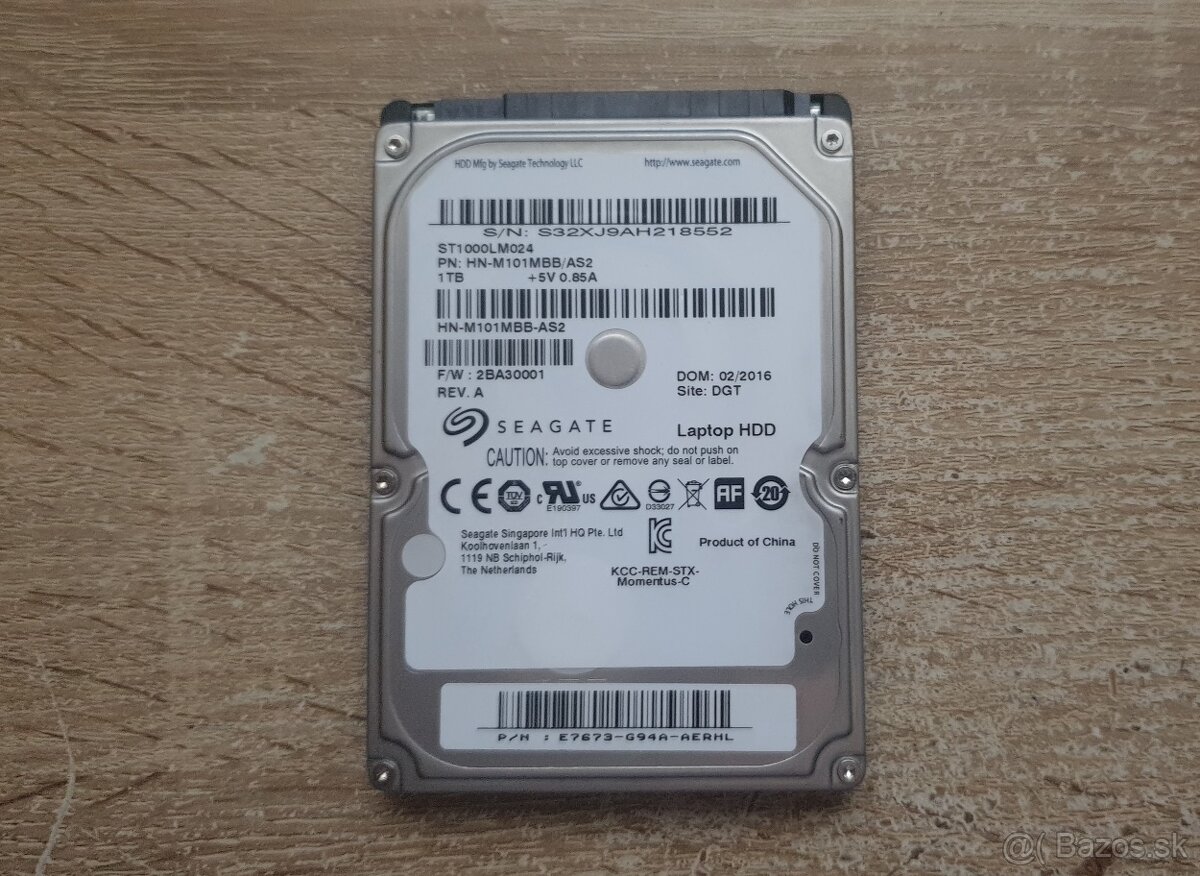Predám HDD 1TB Seagate 2.5" 1000GB ST1000LM024