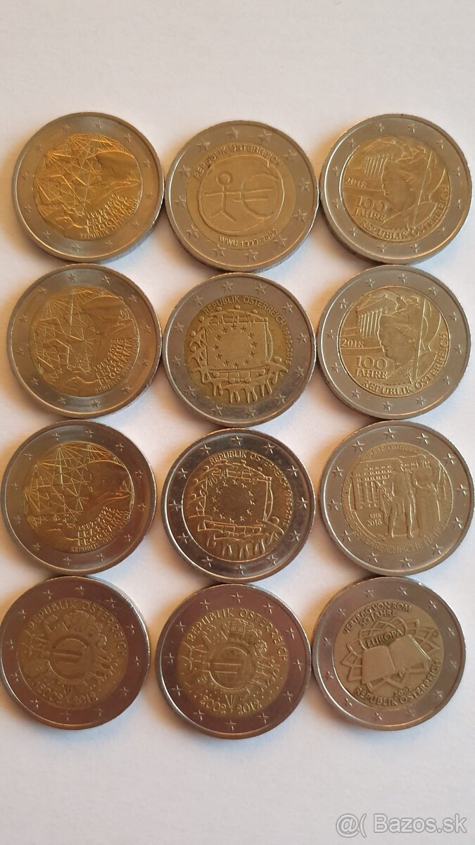 2 eurové pamätné mince