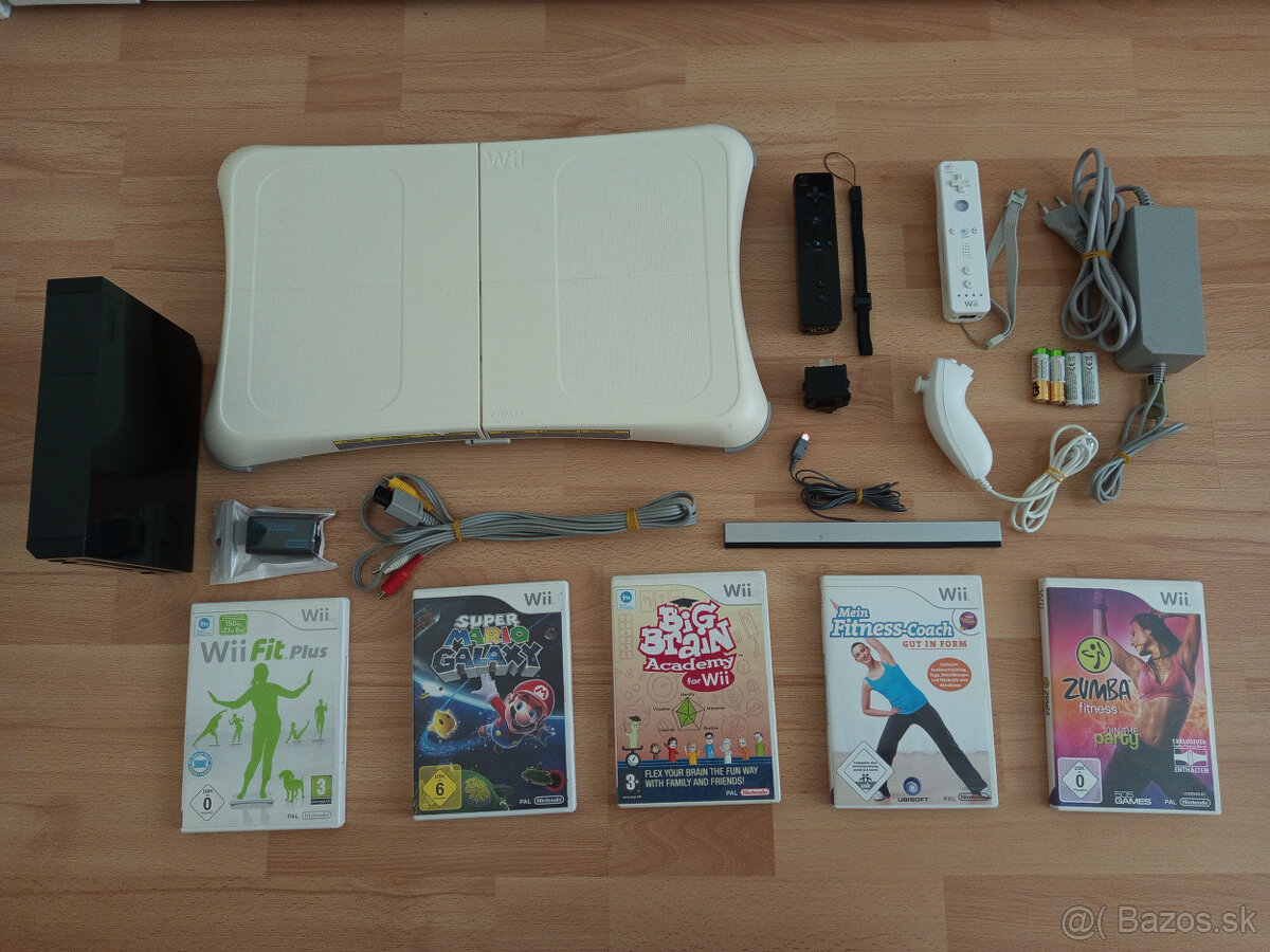 Predám Nintendo Wii+balančnú podložku WiiFit board-125€