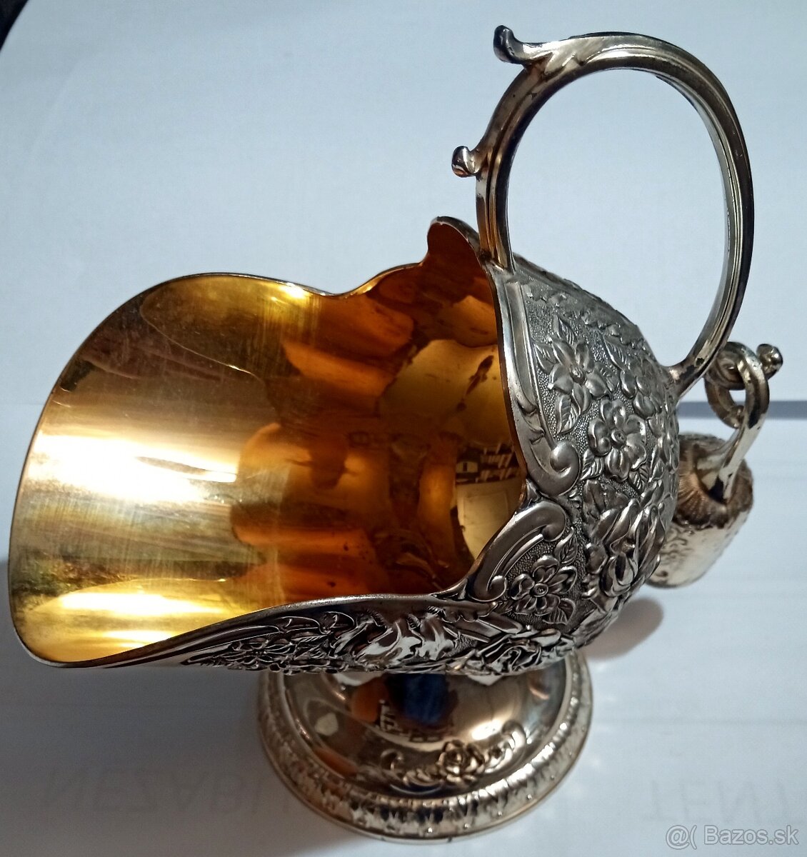 Predám Vintage Silver Plated Čajová lyžica s vyrytými kvetmi