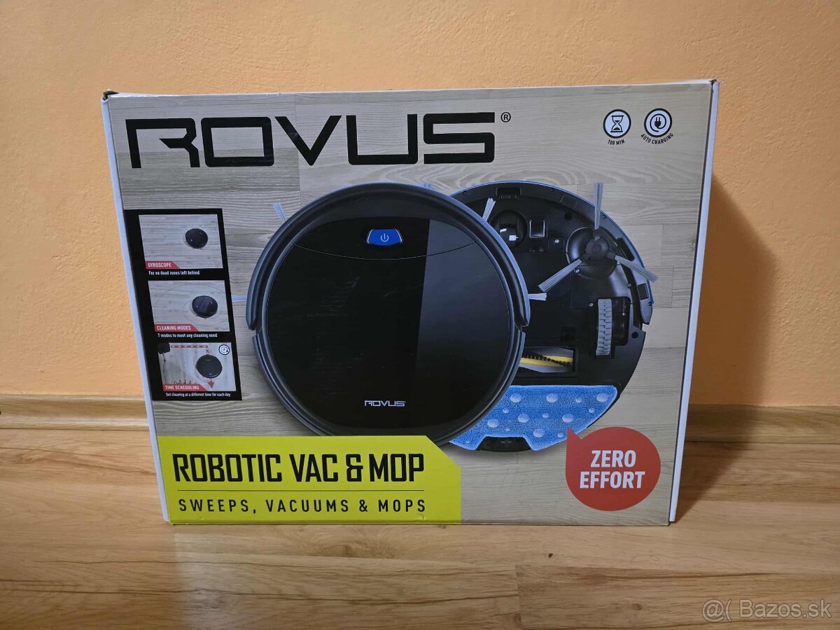 Rovus robotic vac &mop sweeps, vacums &mops