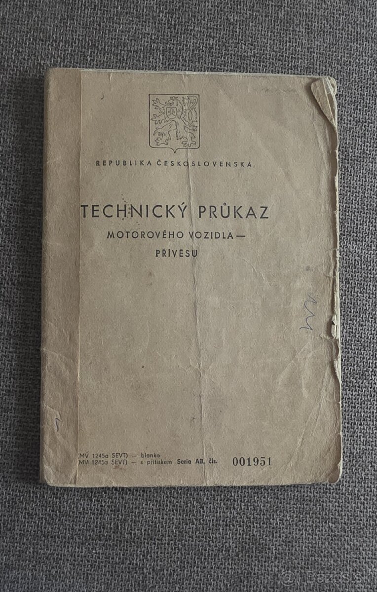 Kupim technicky preukaz Skoda 450