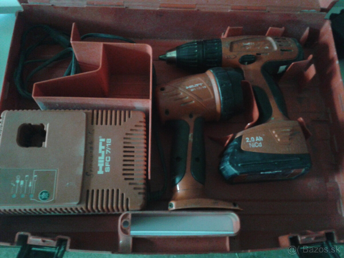 Hilti sada šrobovačka + svetlo