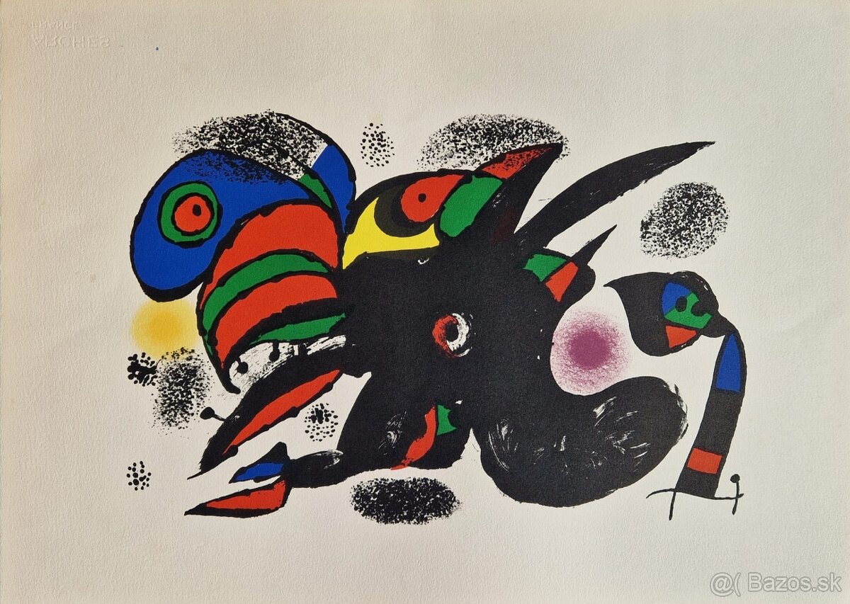 JOAN MIRO - Zľava (Litografia) (Bez rámu), Abstraktný surre
