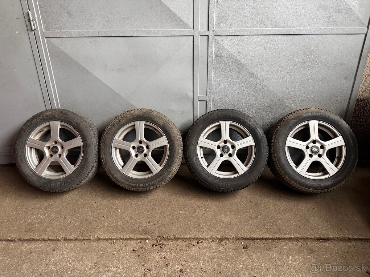 Al disky Audi, Škoda+pneumatiky 225/55 R16.