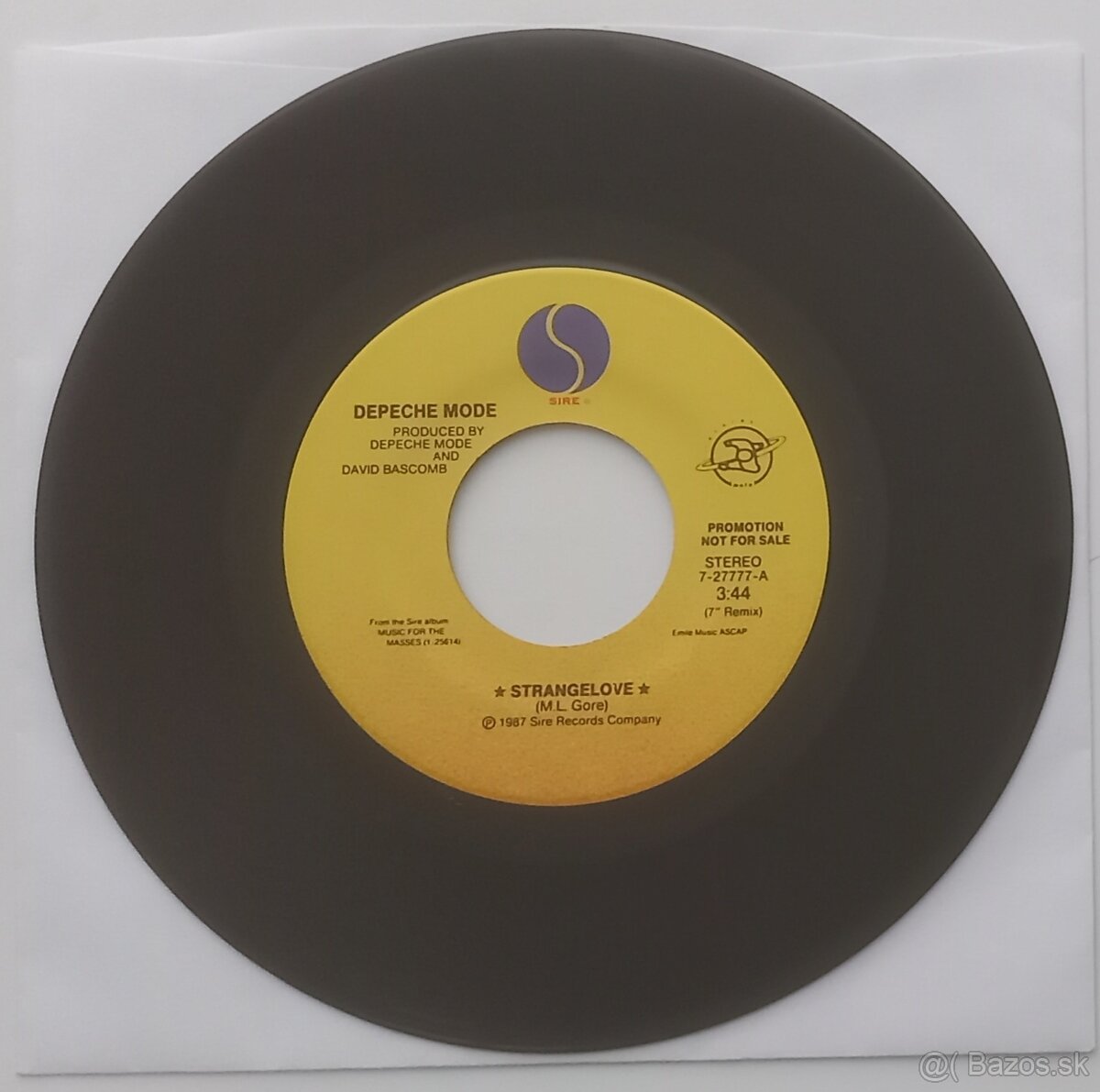 Depeche Mode US Promo 7" Strangelove '88 DJ