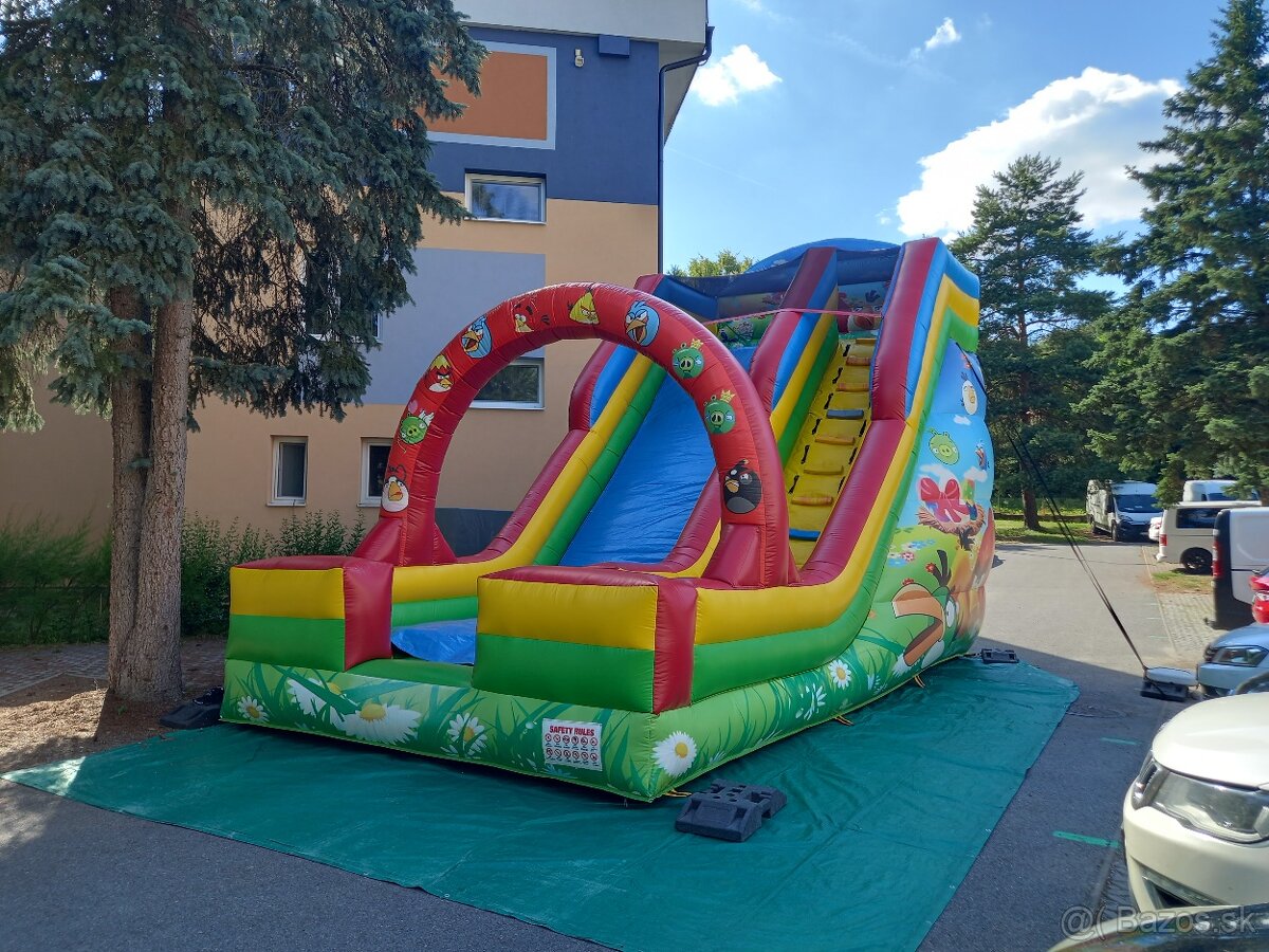 Nafukovacia šmýkalka 8x4m, nafukovací hrad, skákací hrad