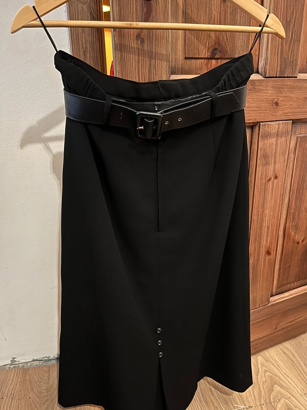 Vintage Elegantna dlha sukna s opaskom (M)