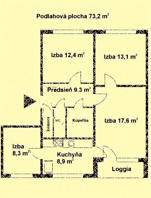 Novo zrekonštr. 4 izb. byt, NEJEDLÉHO ul