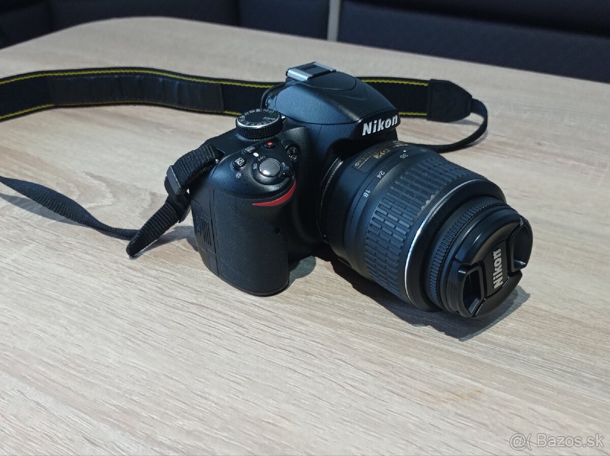 Nikon D3200 + objektív + 2x brašňa + statív