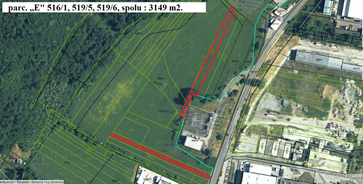 Predám pozemky v meste Žarnovica o celkovej výmere 3149 m2.