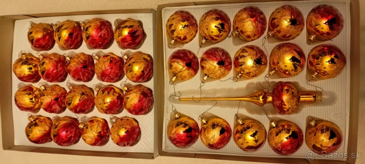 vianočné ozdoby - sklenené