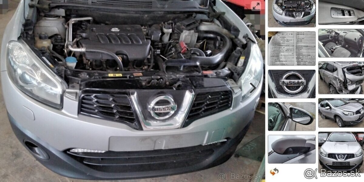 predám DVERE Nissan Qashqai 2.0 2013 MOTOR MR20 BENZÍN
