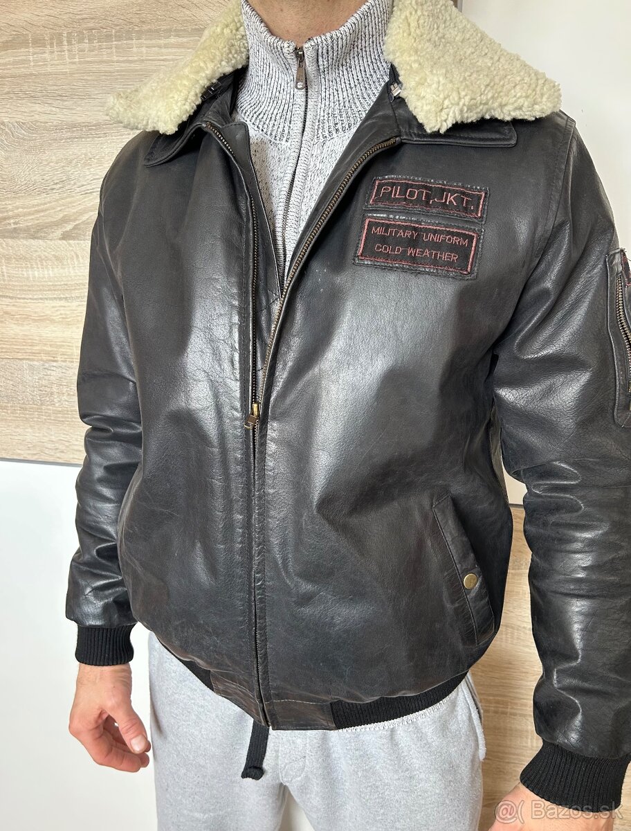 Pánska kožná bunda (PILOT)